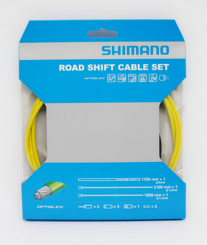 Cablu de Schimbator SHIMANO Road Optislik Set Galbena
