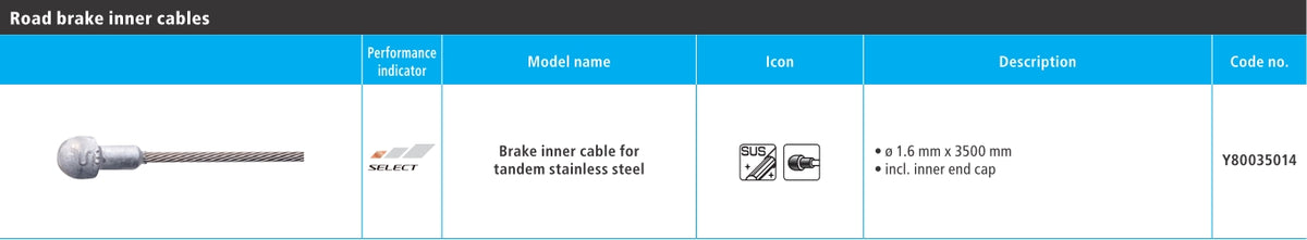 Cablu de Frana SHIMANO Sus 1.6MM 3500MM Stainless