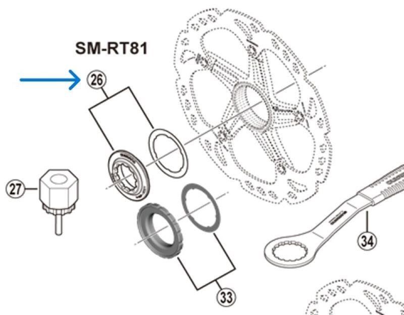 Piulita de Strangere SHIMANO SM-RT81