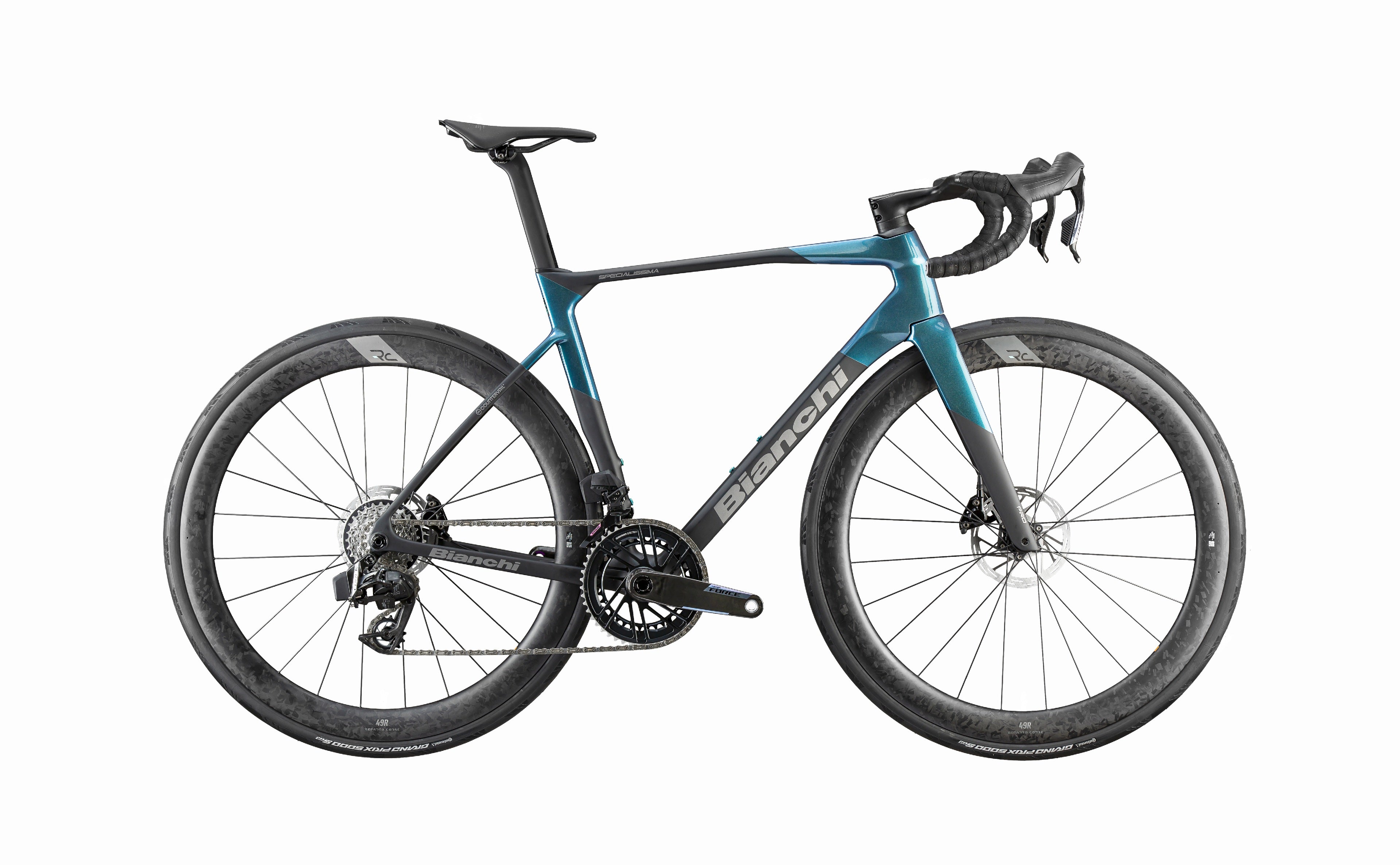 Bianchi Specialissima PRO 2027 - Aurora (Black / Blu cangiante, logo grafit)