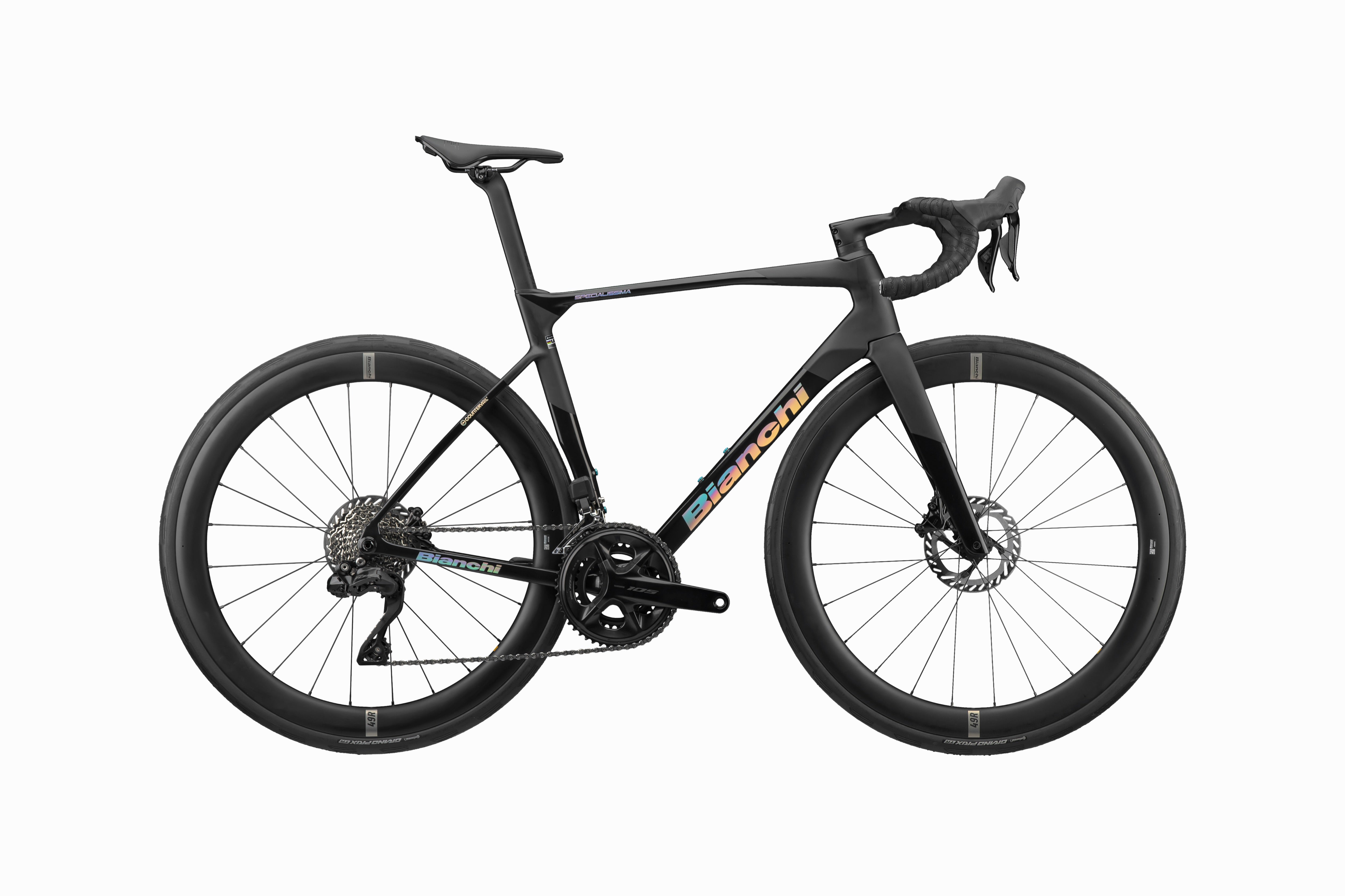 Bianchi Specialissima 2027 - Black in black (Nero, logo cromato iridescente)