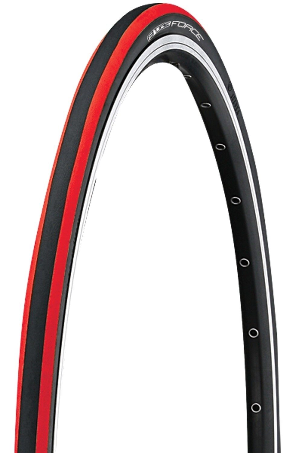 anvelopa force road 700x23c negru rosu