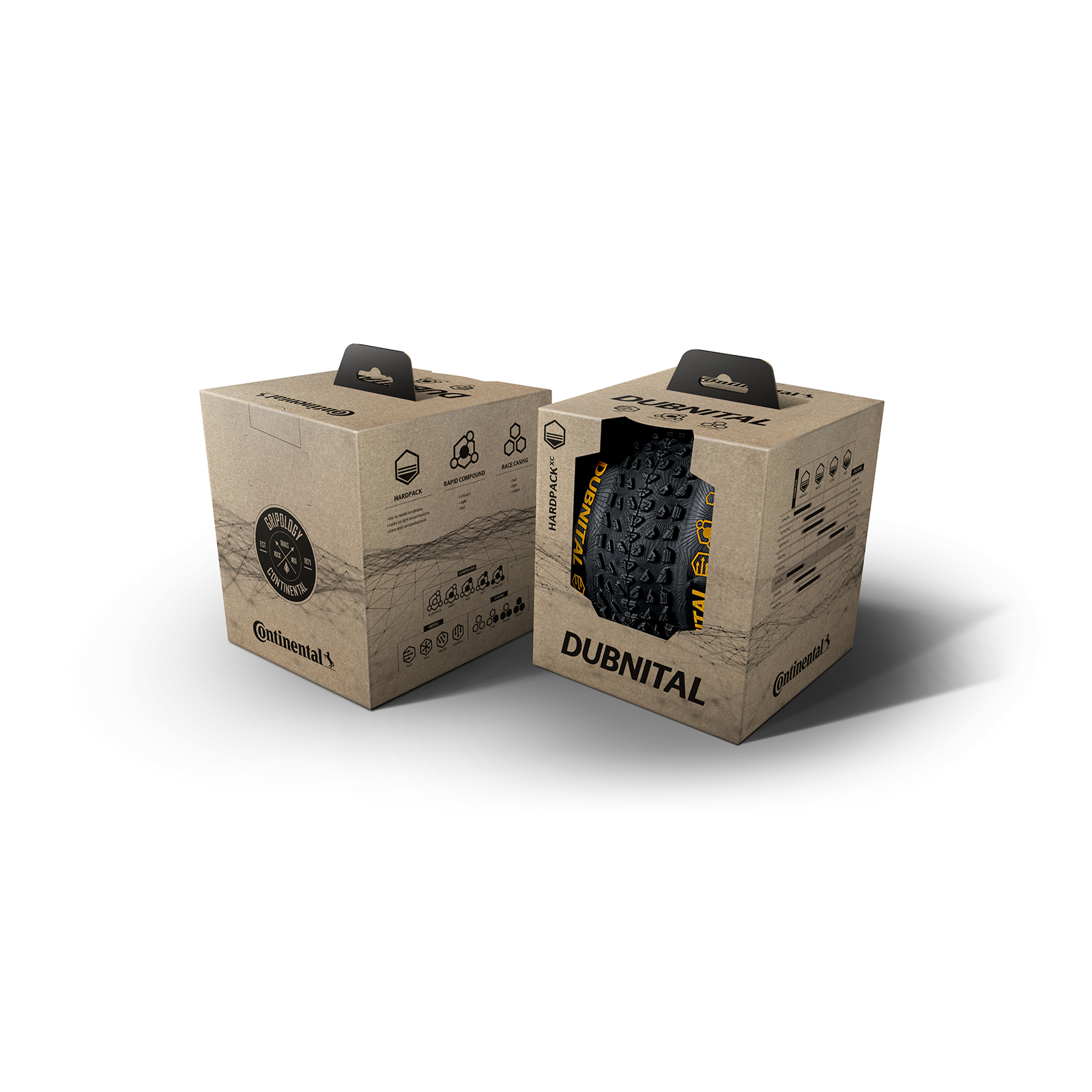 Anvelopa pliabila Continental Dubnital Race Rapid 55-622 (29 X 2.20) Rapid comp, Tubeless Ready, black/black