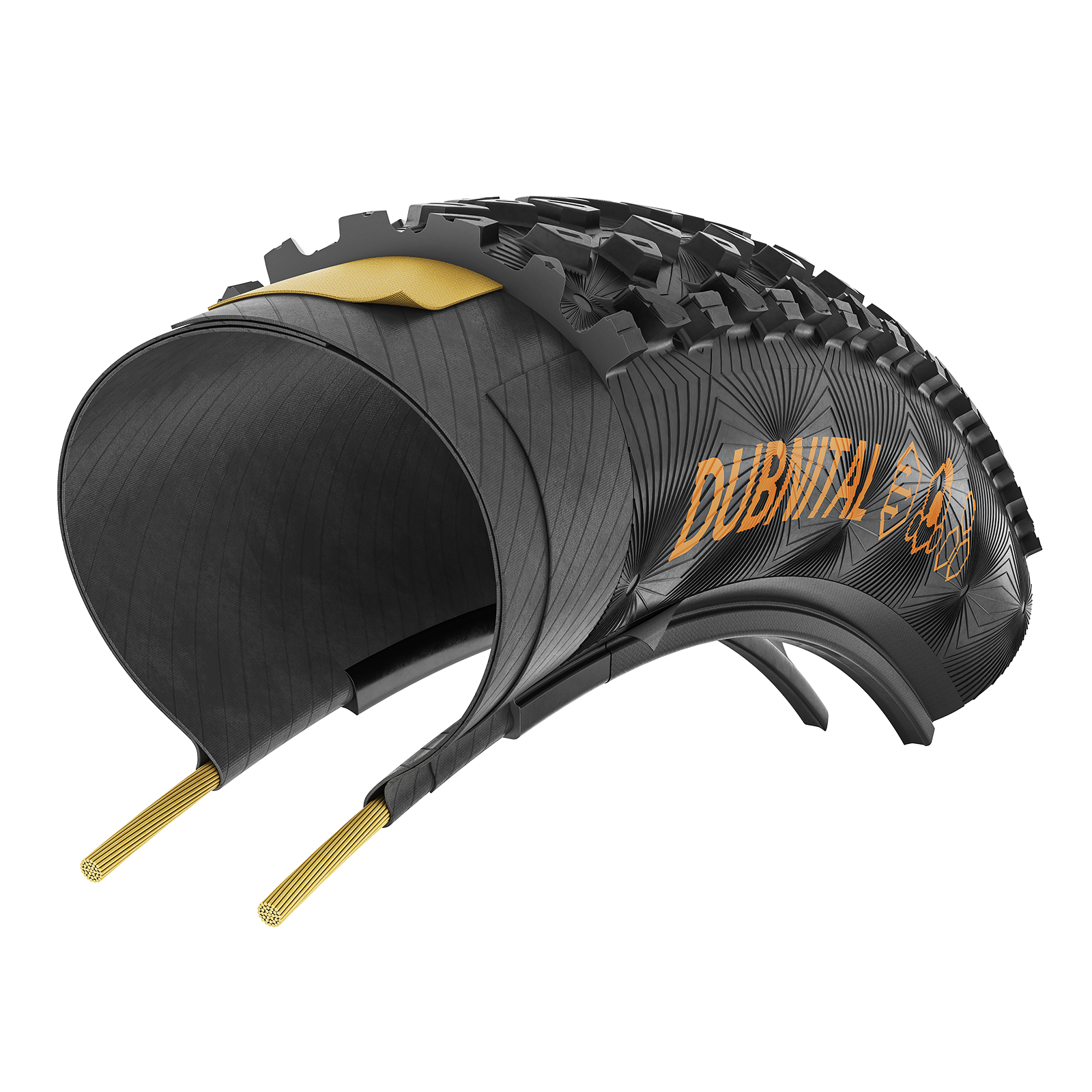 Anvelopa pliabila Continental Dubnital Race Rapid 60-622 (29 X 2.40) Rapid comp, Tubeless Ready, black/transparent