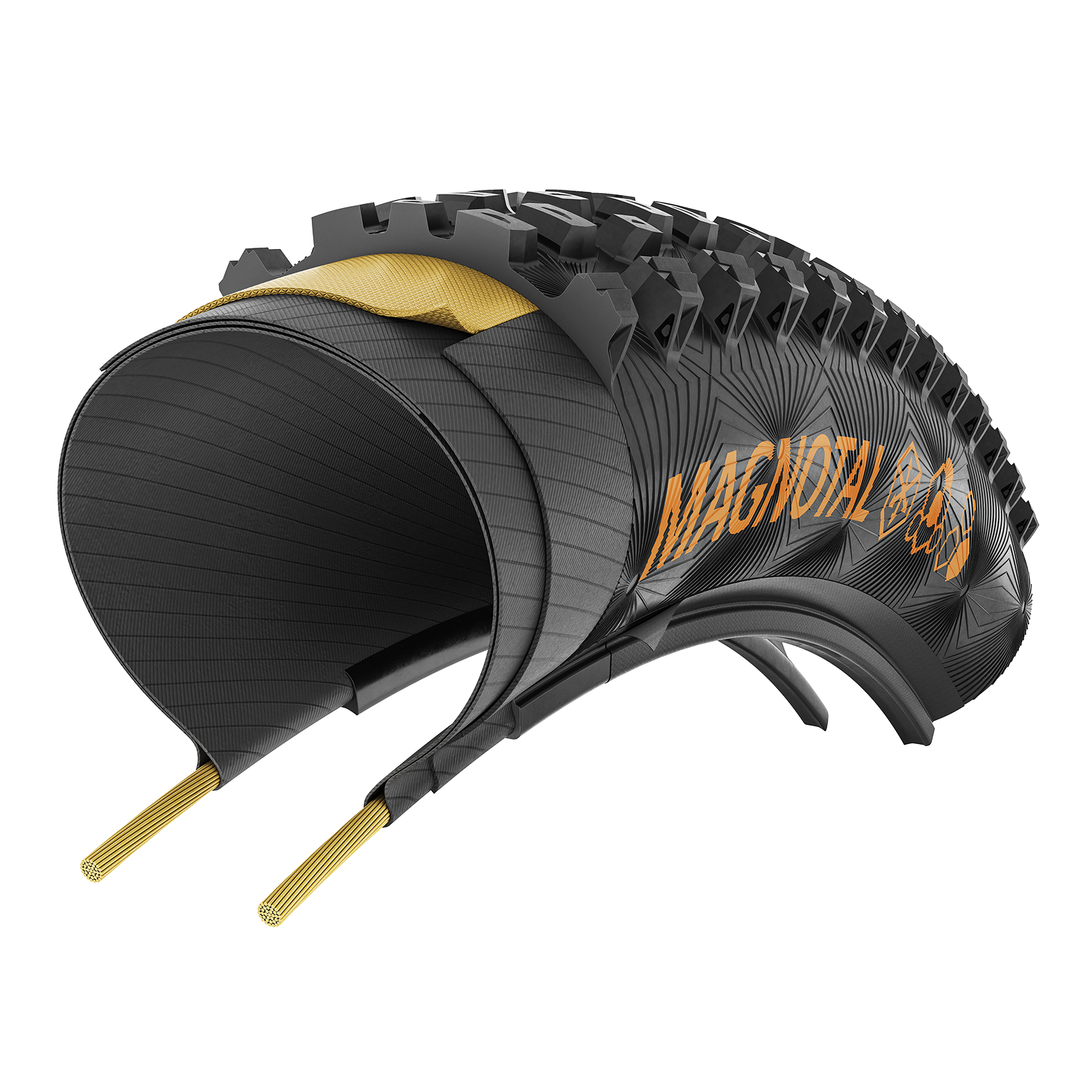 Anvelopa pliabila Continental Magnotal Trail Grip 60-622 (29 X 2.40) Grip comp, Tubeless Ready, black/transparent
