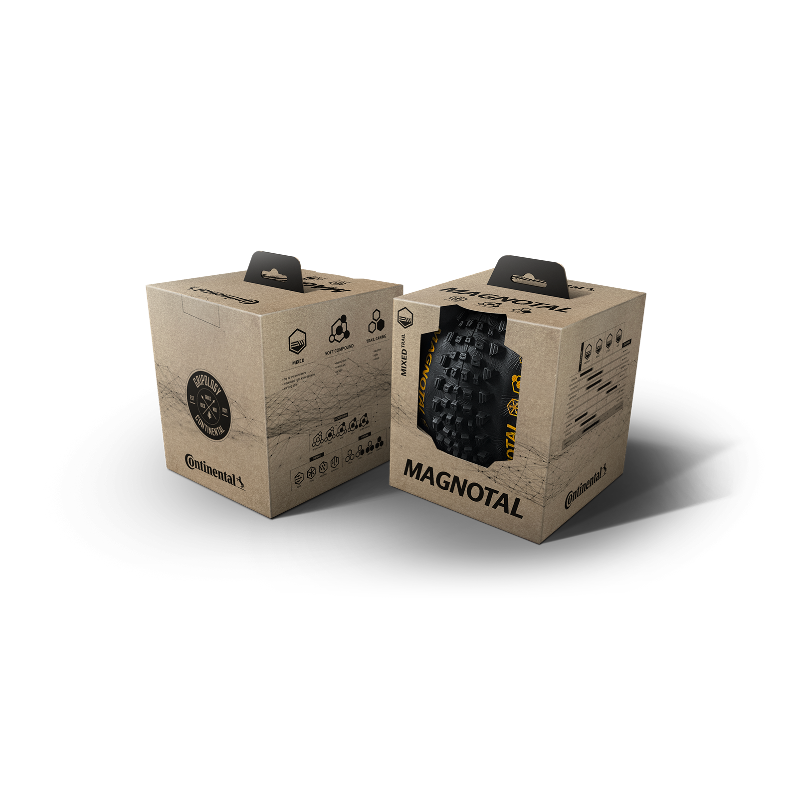 Anvelopa pliabila Continental Magnotal Trail Soft 60-622 (29 X 2.40) Soft comp, Tubeless Ready, black/transparent