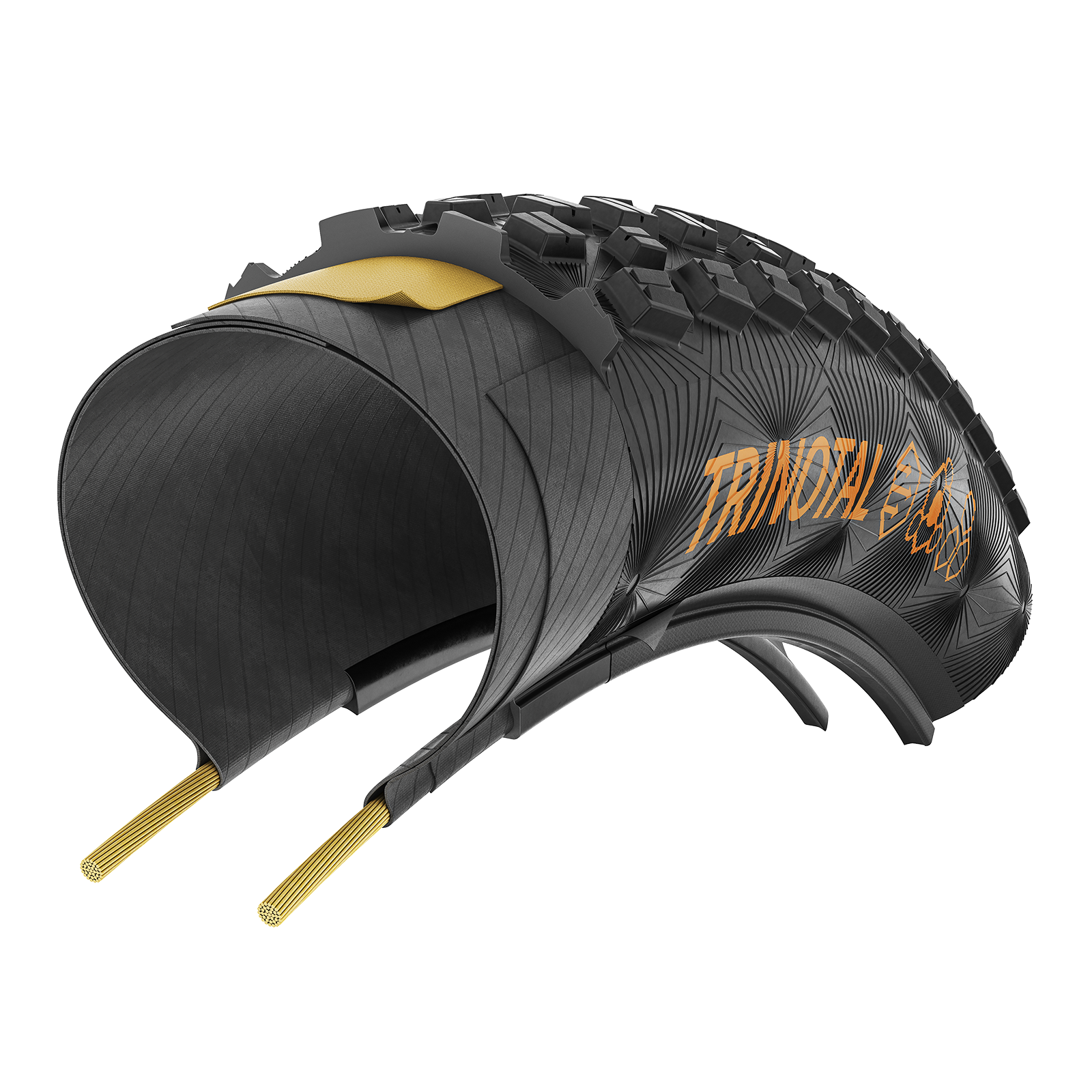 Anvelopa pliabila Continental Trinotal Trail Grip 60-622 (29 X 2.40) Grip comp, Tubeless Ready, black/transparent