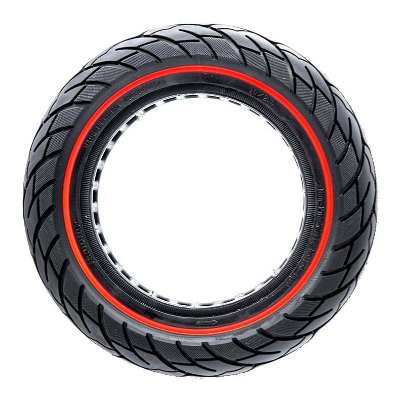 anvelopa plina ultra usoara 10x25 pentru jante 34mm negru rosu 1