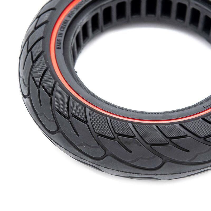 anvelopa plina ultra usoara 10x25 pentru jante 34mm negru rosu 3