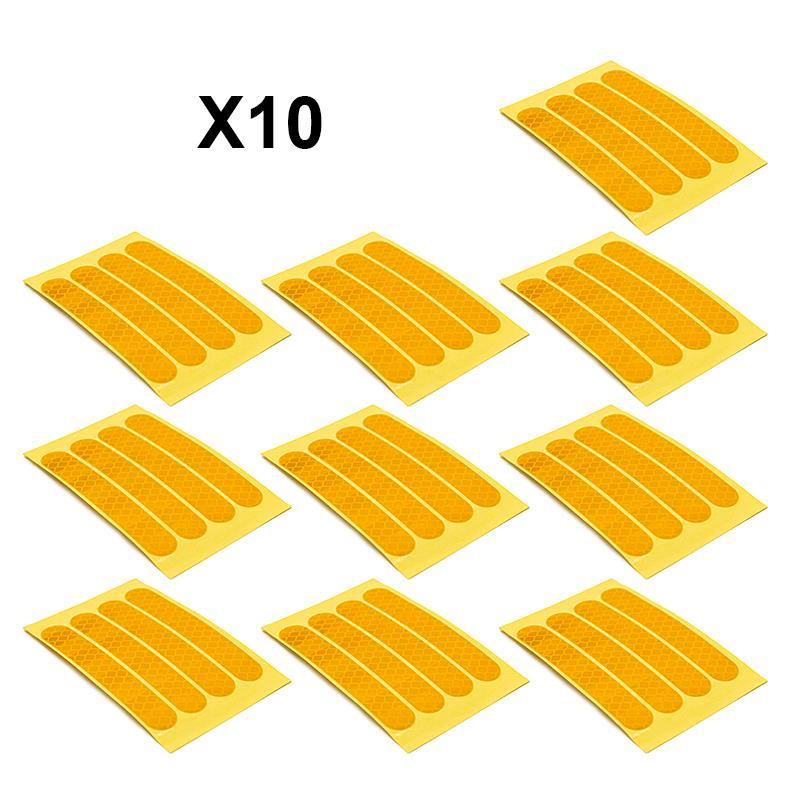 Autocolant reflectorizant galben pentru Max G30 - set 10 bucati