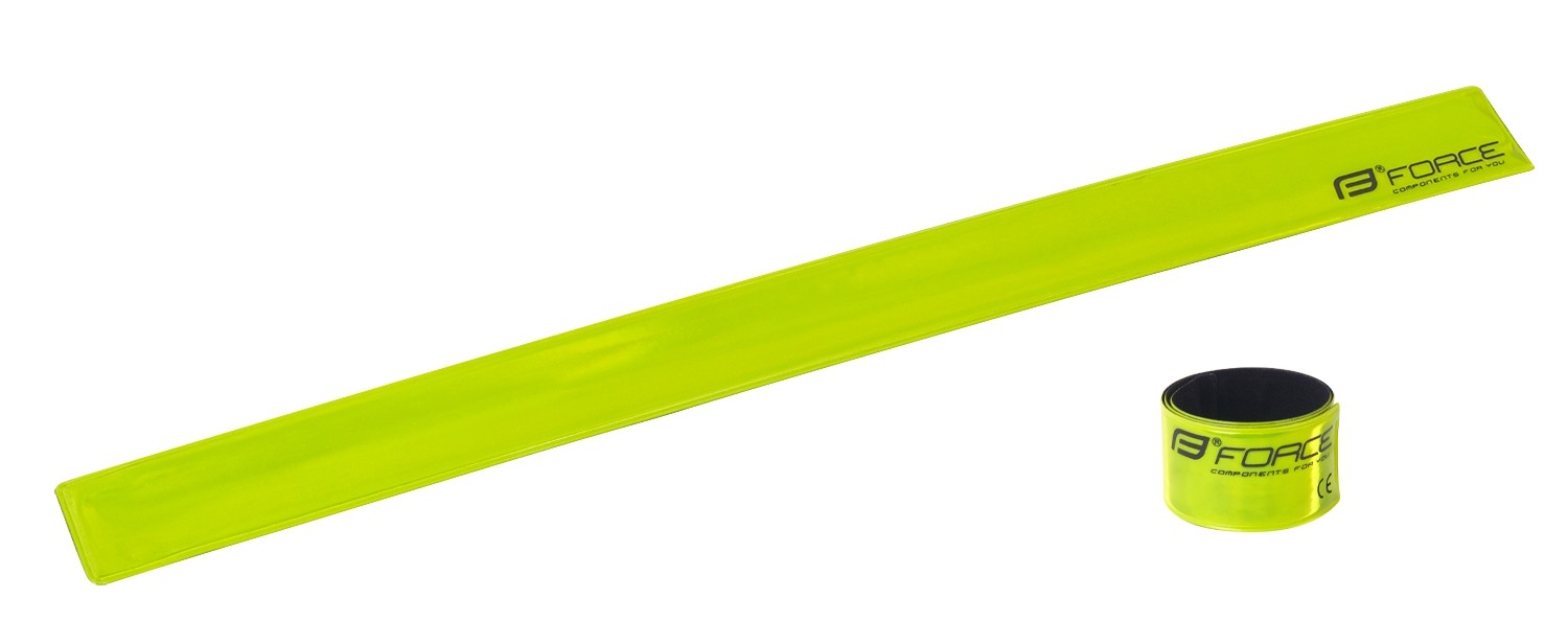 Banda reflctorizanta retractibila Force 38 cm galbena