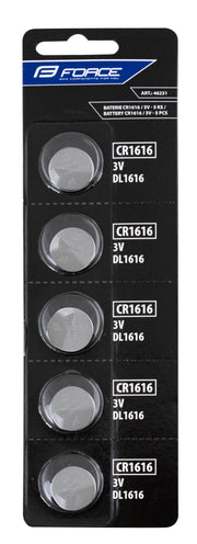 Baterii Force CR1616 3V 5 bucati