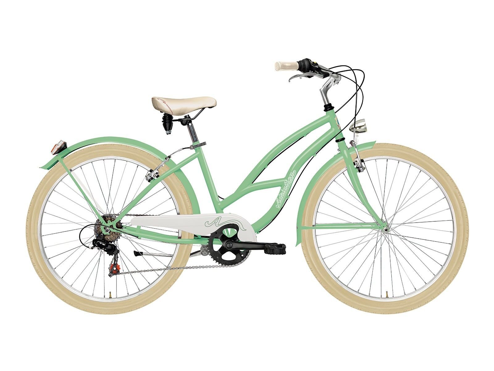 bicicleta adriatica cruiser lady 26 6v verde 45 cm