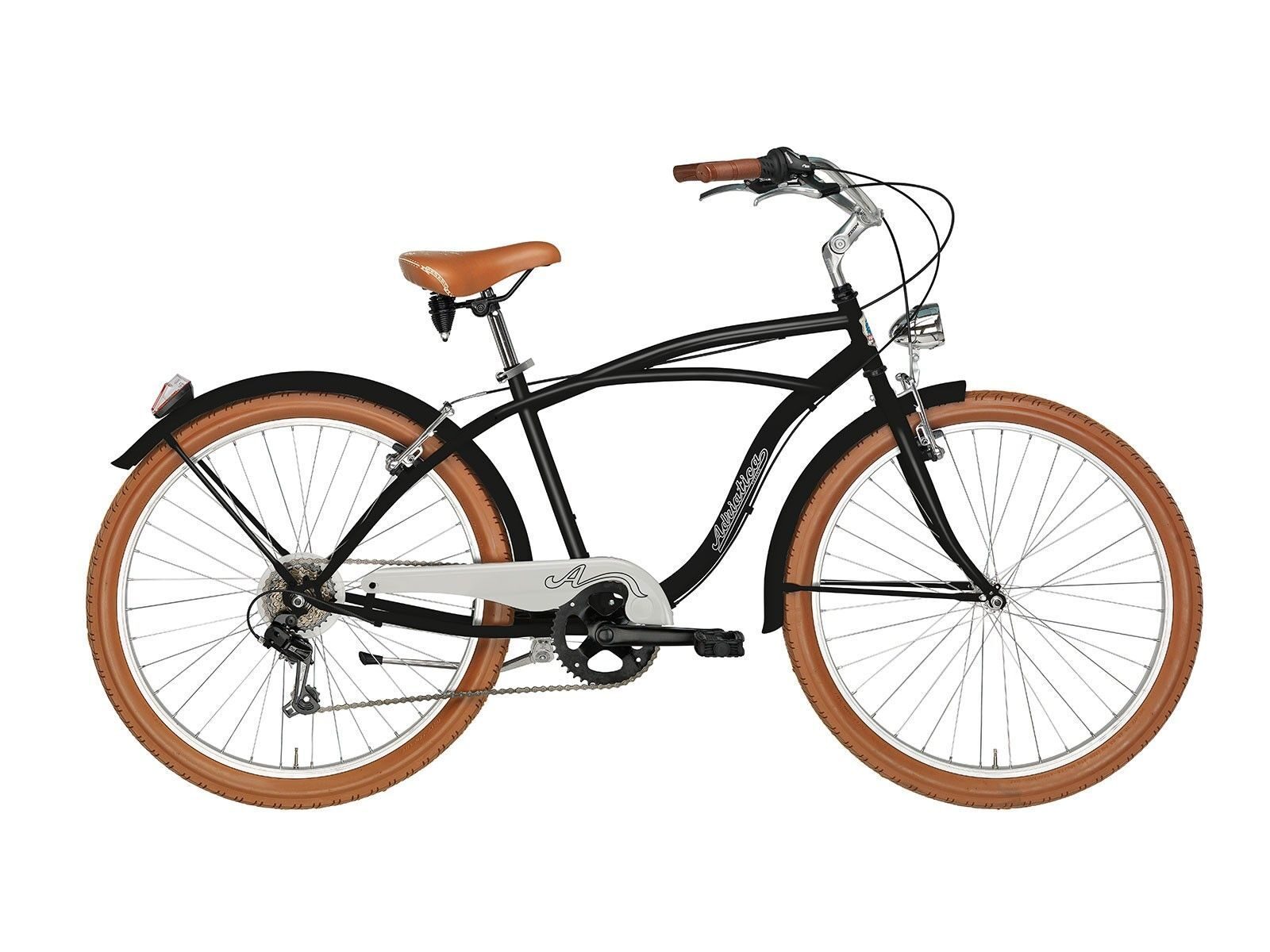 bicicleta adriatica cruiser man 26 6v neagra 45 cm
