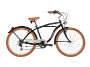 bicicleta adriatica cruiser man 26 6v neagra 45 cm
