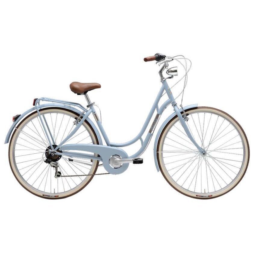 bicicleta adriatica danish lady 6v 28 albastru deschis 48 cm