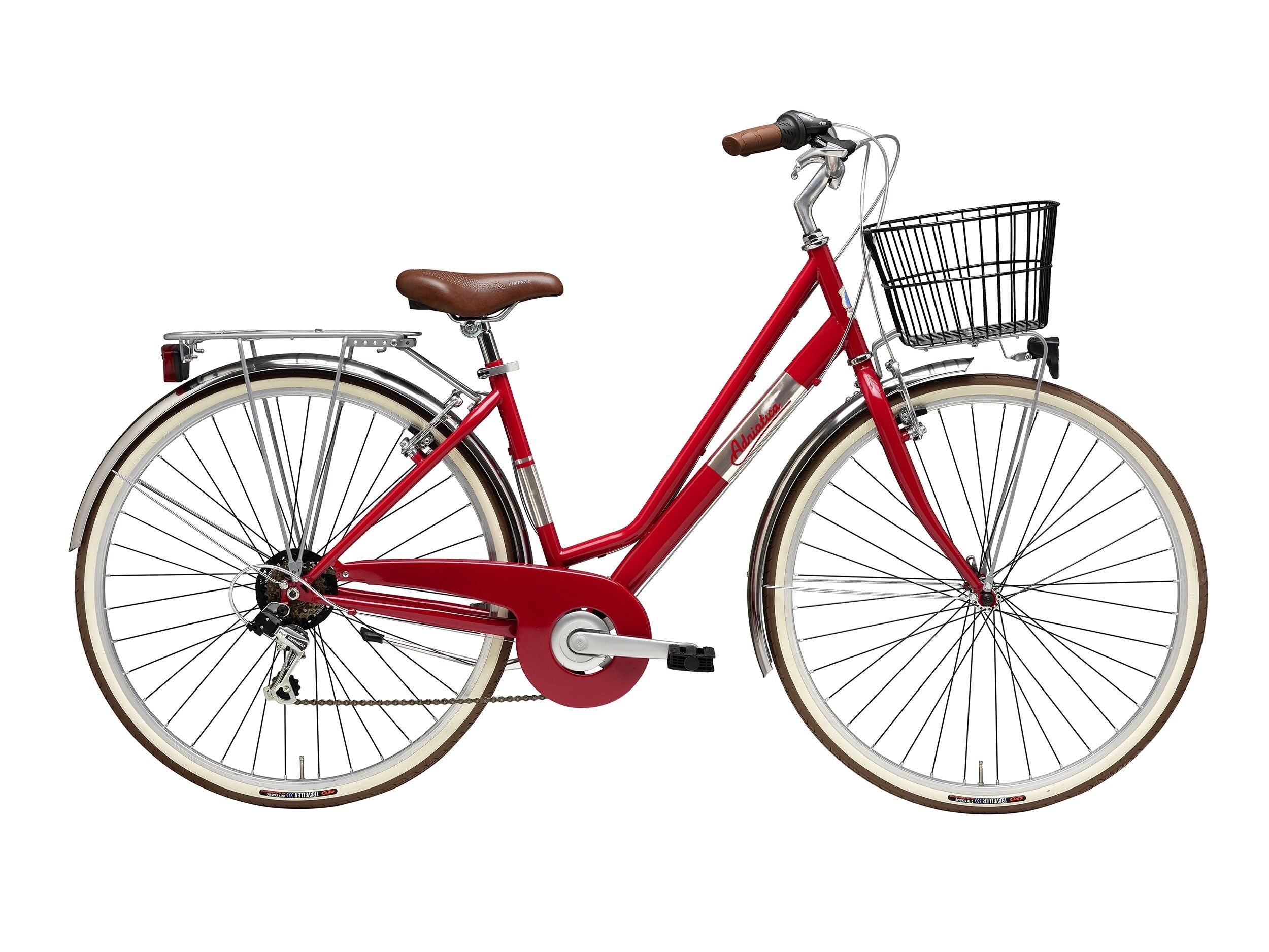 bicicleta adriatica panarea lady 28 rosu alb 450mm 2