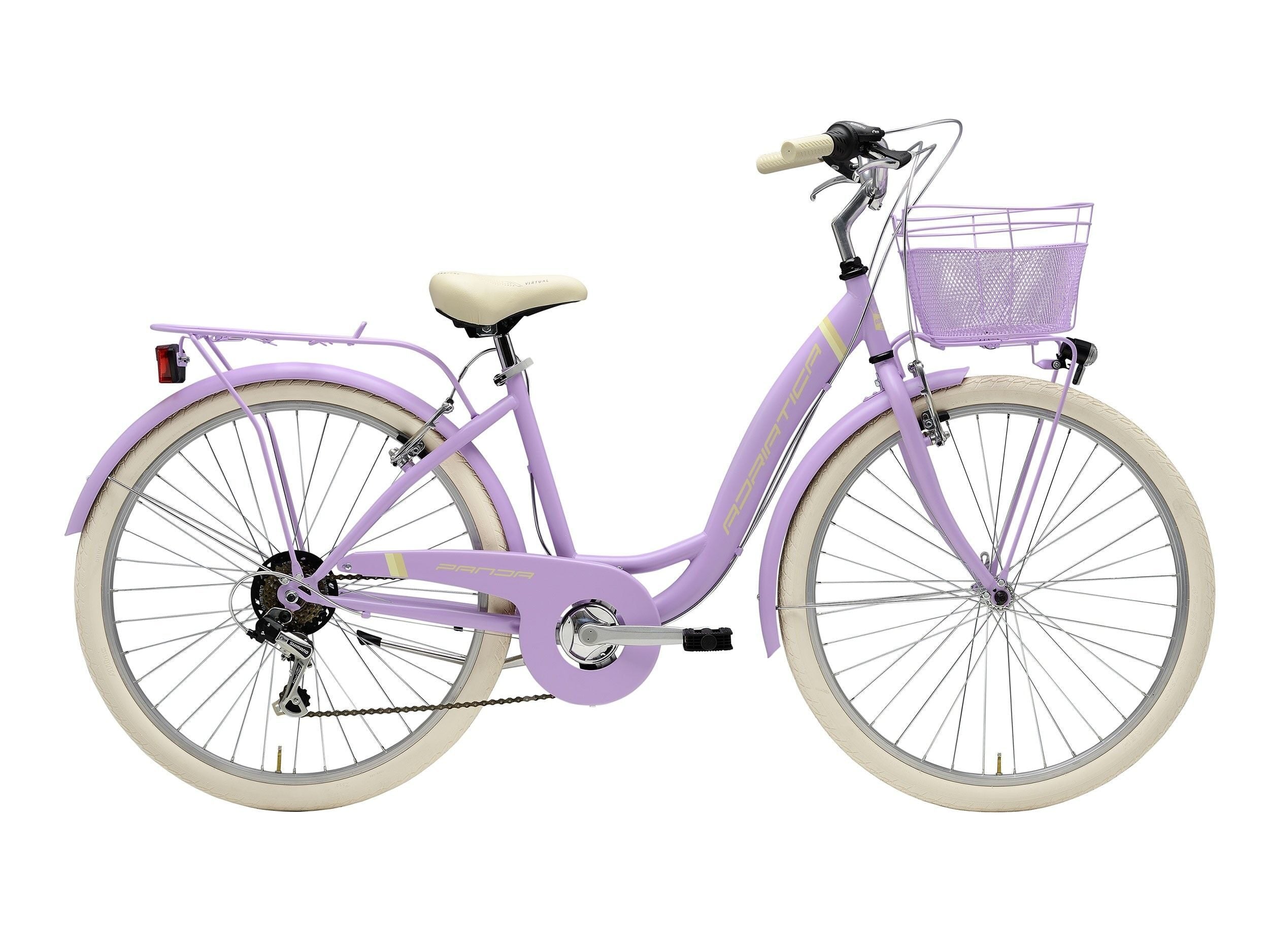 bicicleta adriatica panda 26 lady 6v lila 42 cm