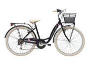 bicicleta adriatica panda 26 lady 6v negru mat 42 cm
