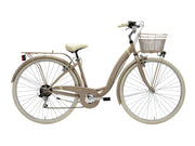 bicicleta adriatica panda 28 lady 6v matt sand 42 cm