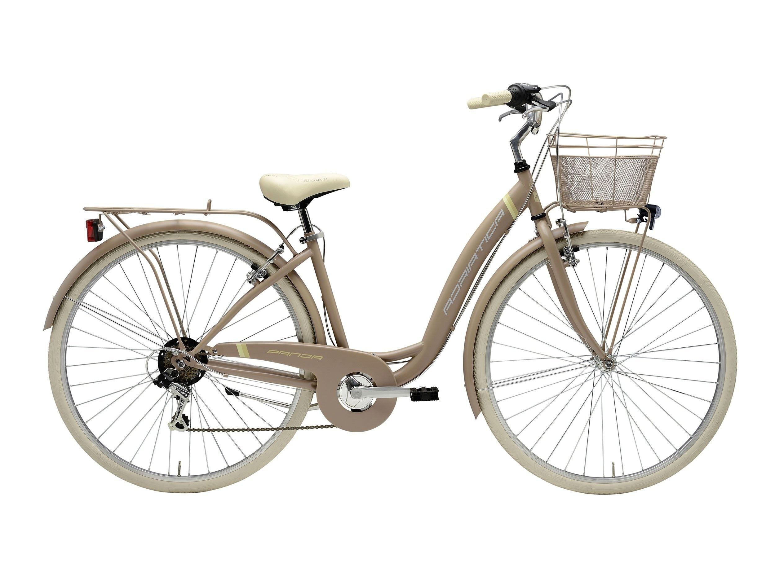 bicicleta adriatica panda 28 lady 6v matt sand 42 cm