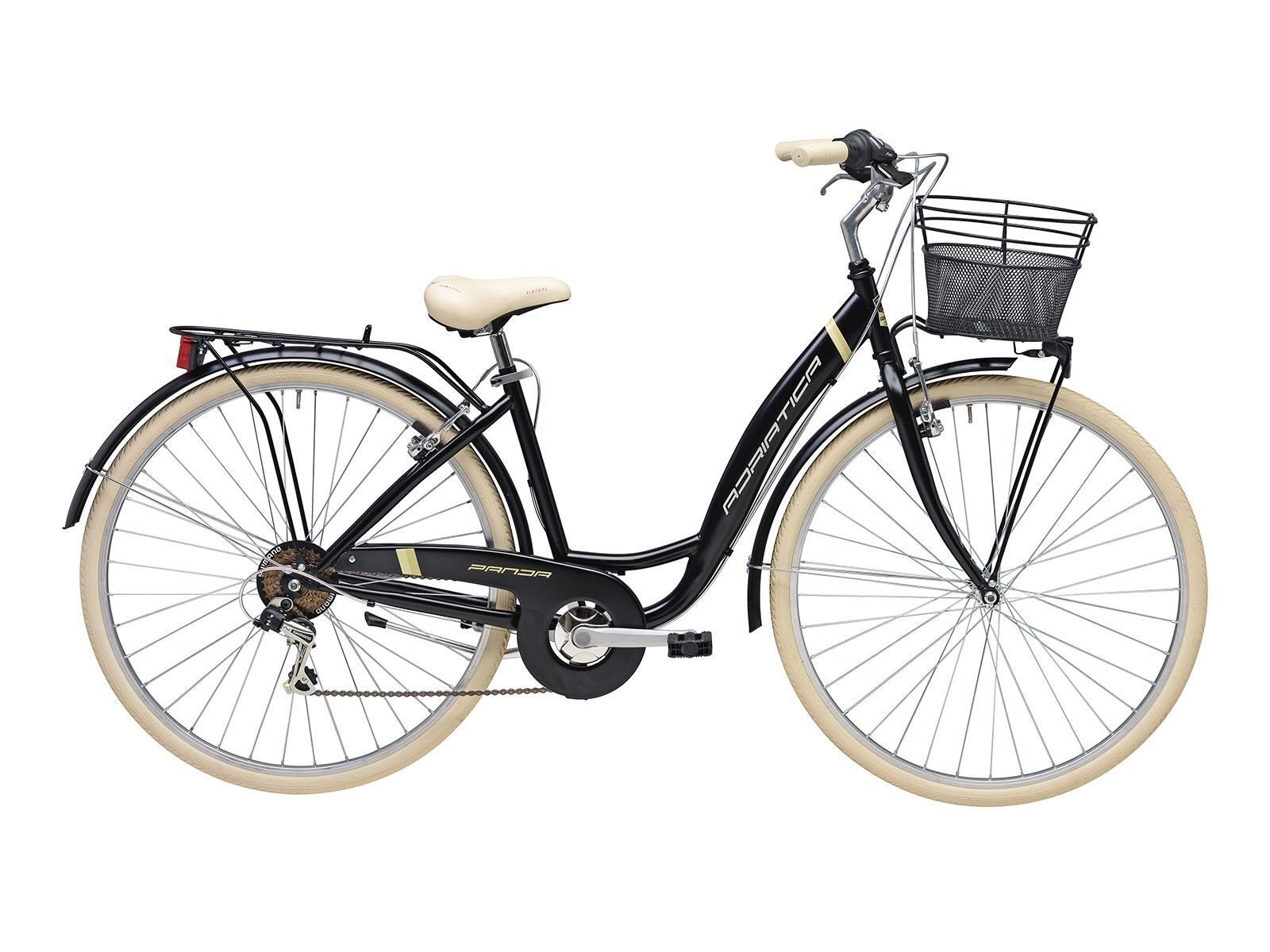 bicicleta adriatica panda 28 lady 6v negru mat 42 cm