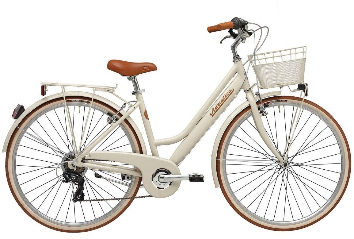 bicicleta adriatica retro lady 28 crem 45 cm