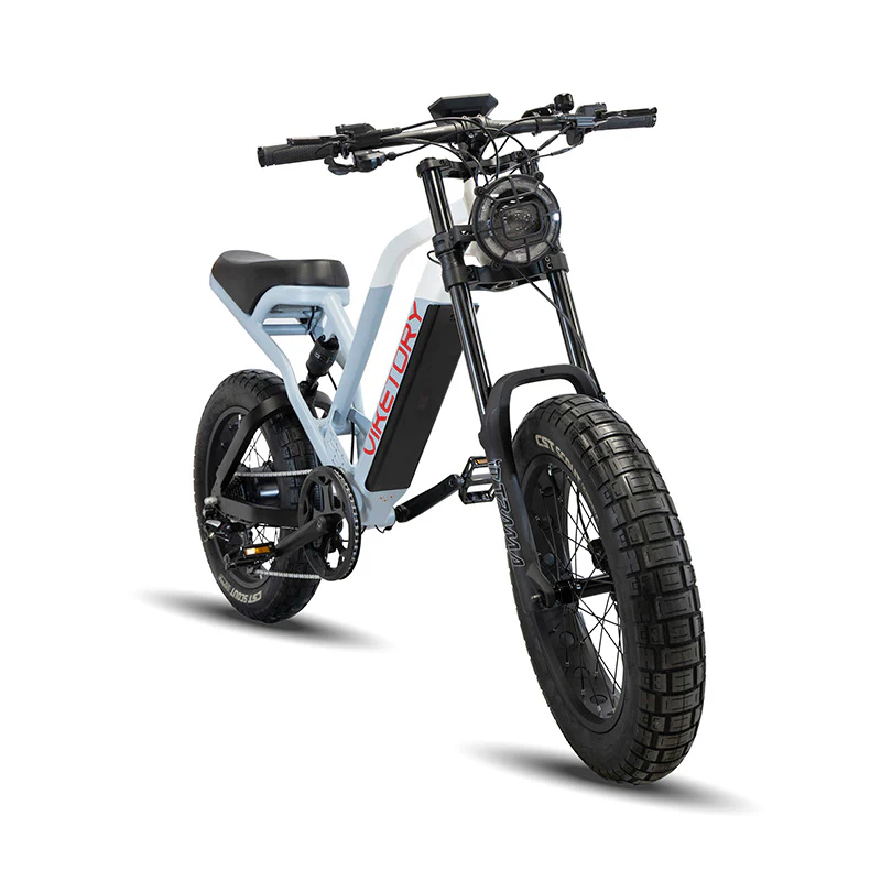 Bicicleta electrica Fat-Bike Viketory 20 Albastru/Alb