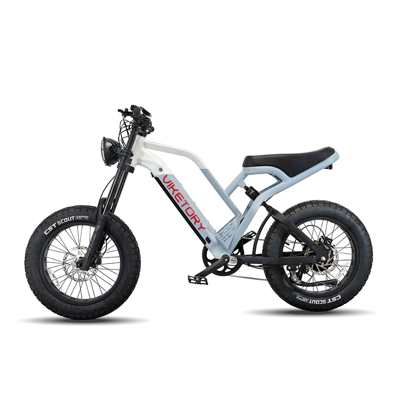 Bicicleta electrica Fat-Bike Viketory 20 Albastru/Alb