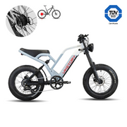 Bicicleta electrica Fat-Bike Viketory 20 Albastru/Alb