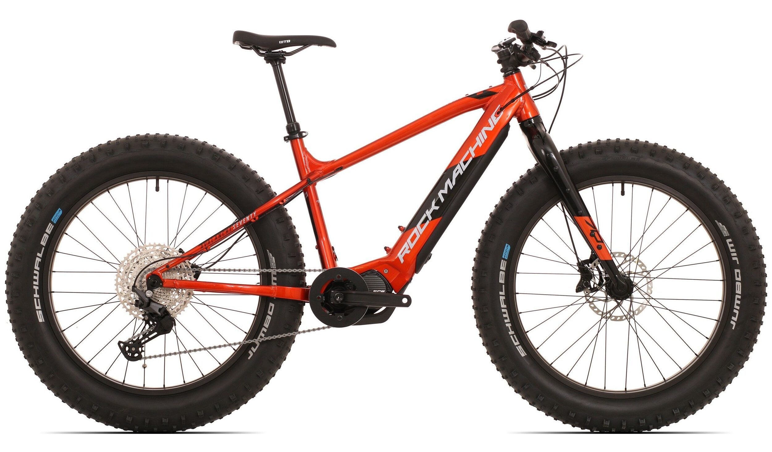 bicicleta electrica rock machine avalanche int e70 26 26 gloss metallic orange silver 190 l