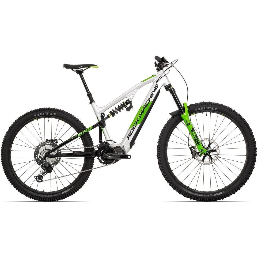 bicicleta electrica rock machine blizzard int e90 297 rz 29 gloss silver black green 170 m
