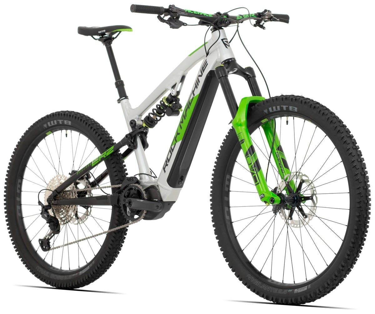 bicicleta electrica rock machine blizzard int e90 297 rz 29 gloss silver black green 190 l 4
