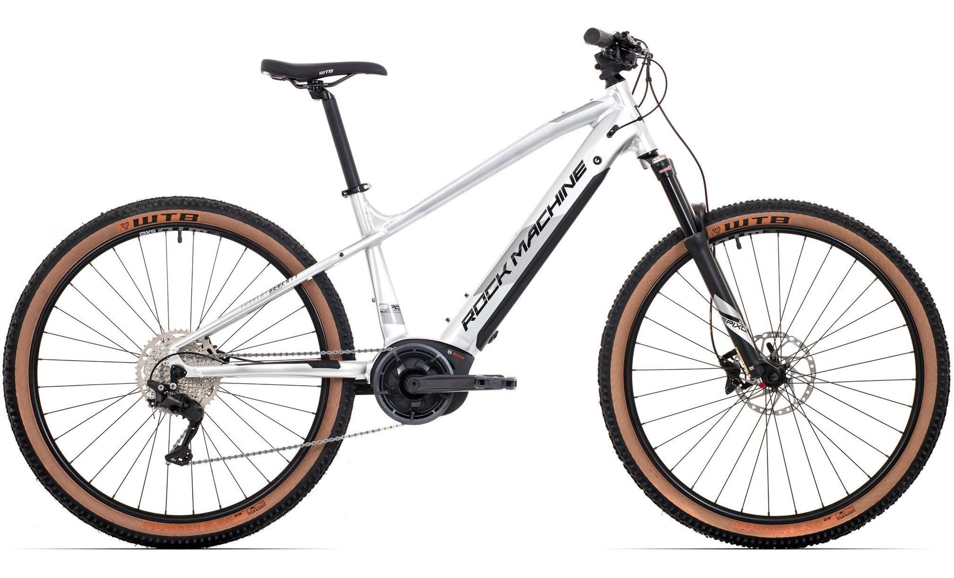 bicicleta electrica rock machine torrent e70 29 b 29 gloss silver black silver 170 m
