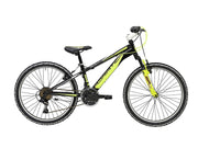 bicicleta mtb adriatica rock 24 18v negru galben