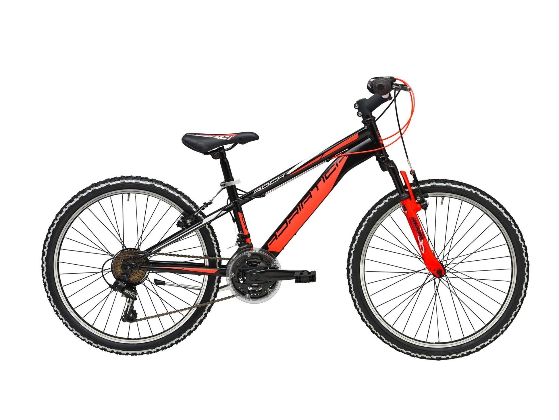 bicicleta mtb adriatica rock 24 18v negru portocaliu
