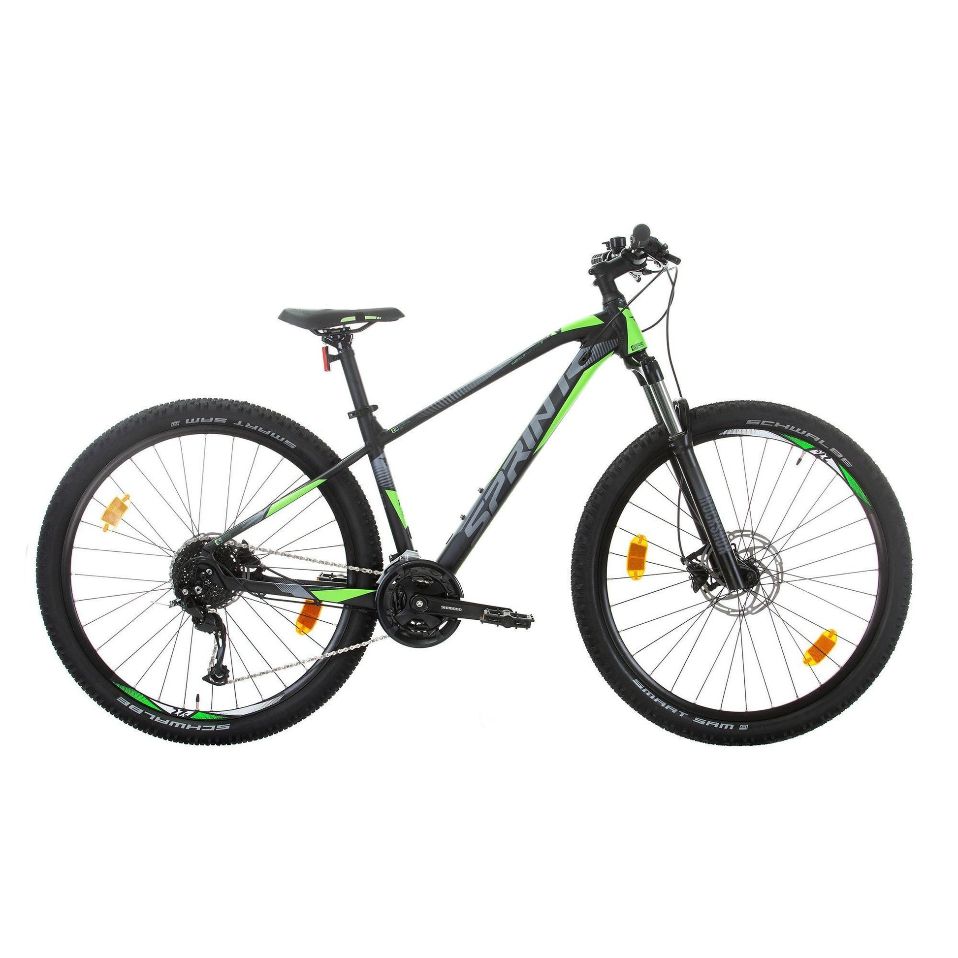 bicicleta mtb sprint apolon 275 negru mat verde neon 400 mm