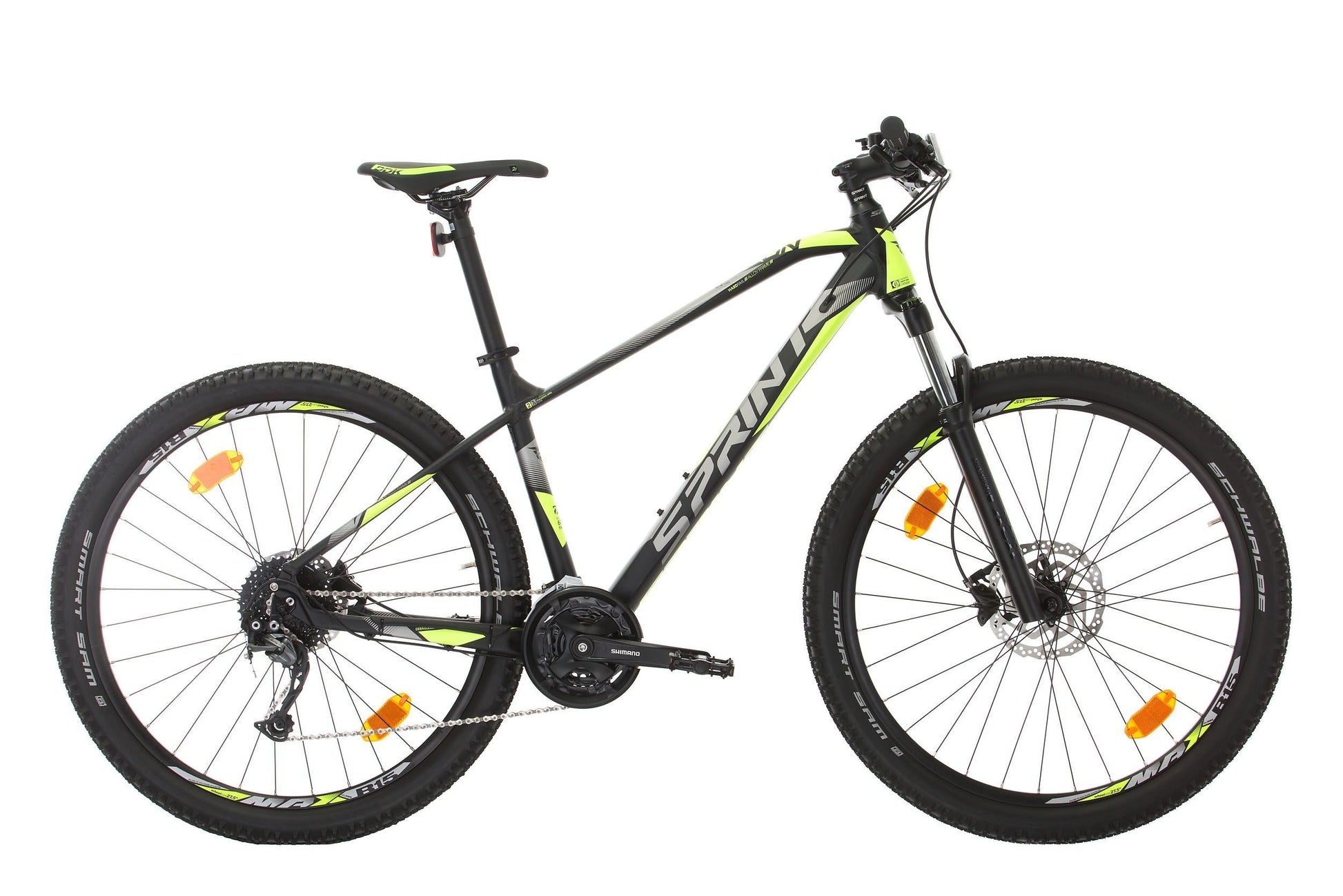 bicicleta mtb sprint apolon 29 negru mat verde neon 440 mm