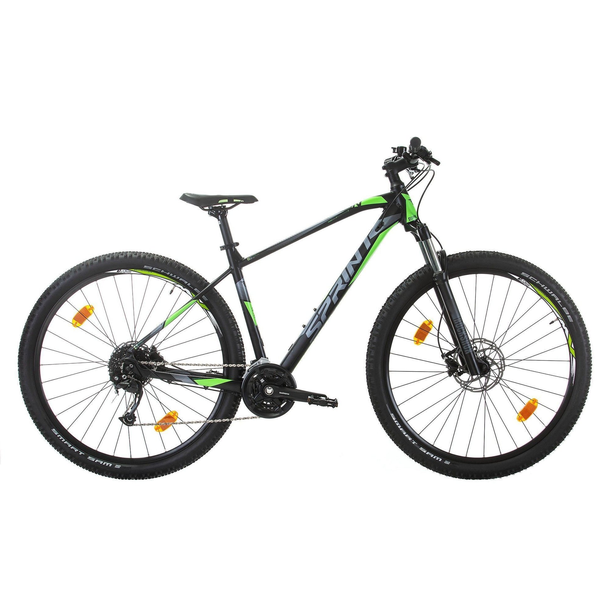 bicicleta mtb sprint apolon 29 negru mat verde neon 520 mm