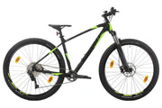 bicicleta mtb sprint apolon pro 29 negru mat verde neon 520 mm