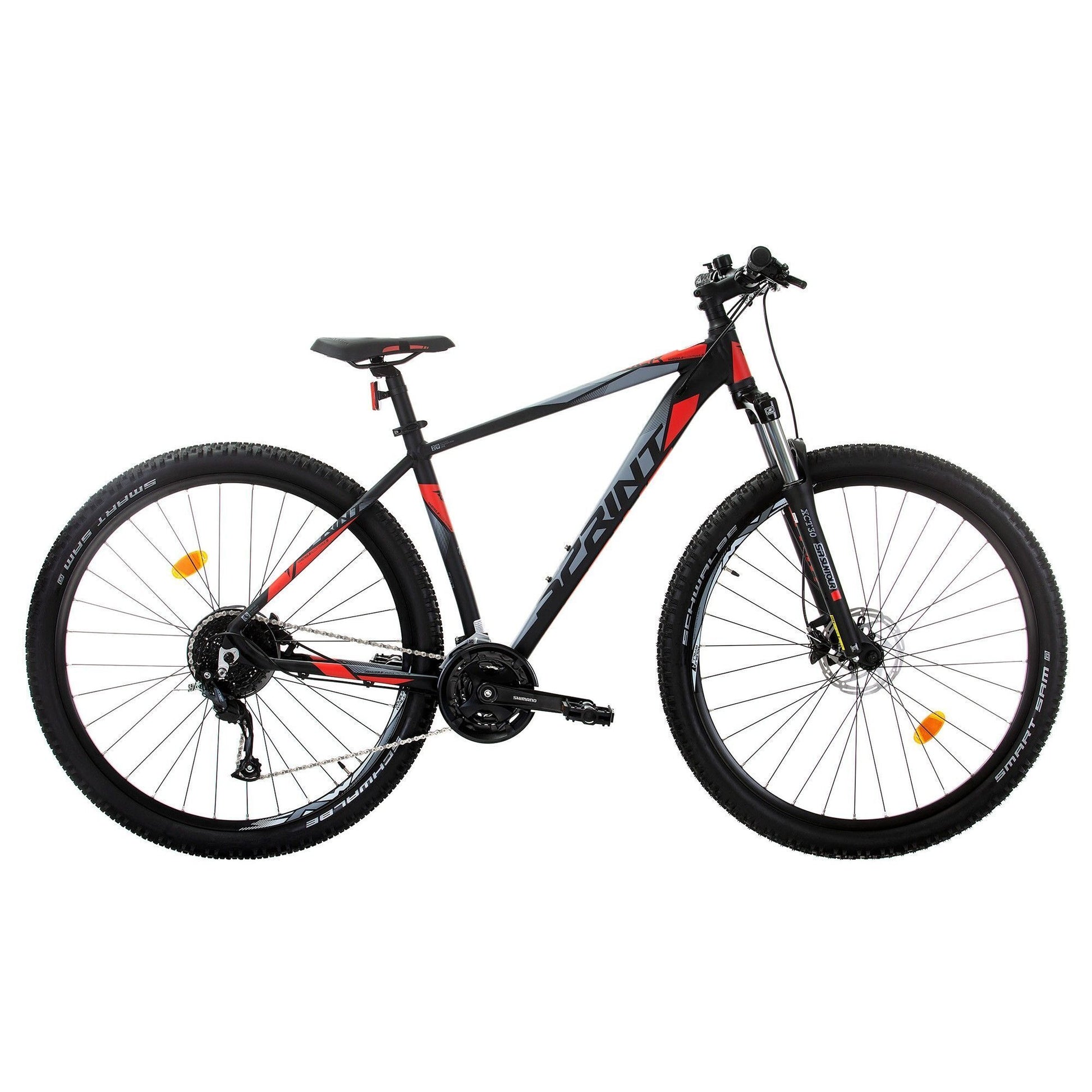 bicicleta mtb sprint maverick pro 275 negru mat rosu 440mm