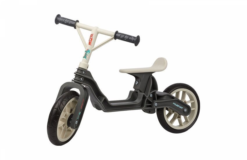 bicicleta polisport balance bike 12 fara pedale gri crem