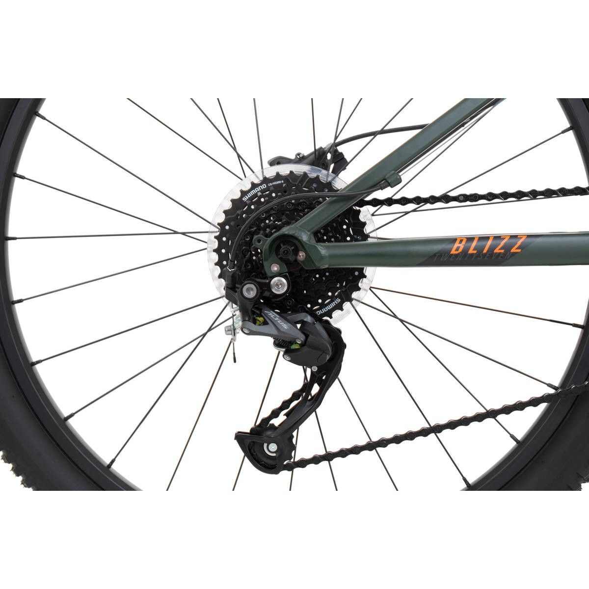 bicicleta rock machine blizz 27 hd 275 matte khaki neon orange black 15 s 3