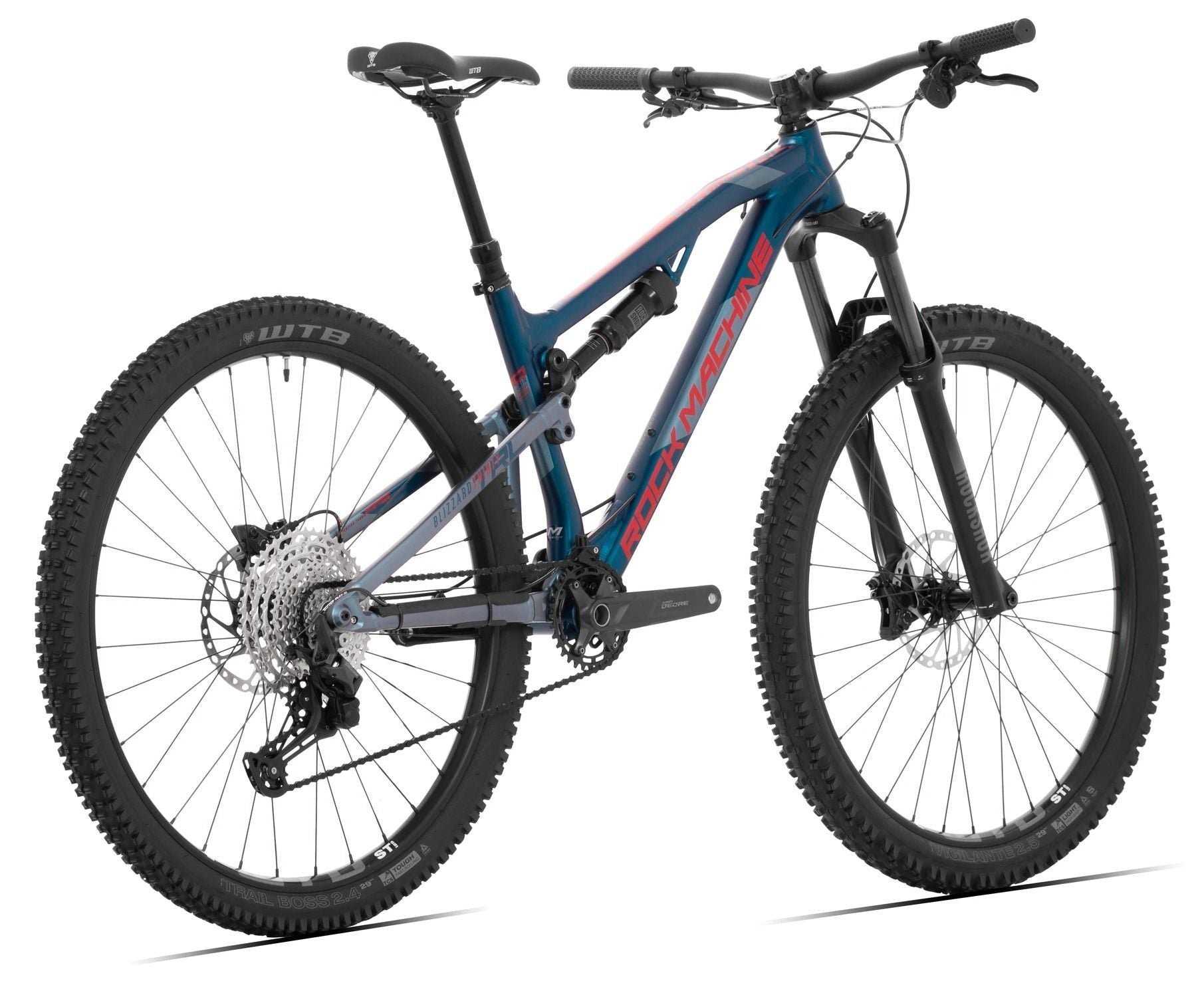 bicicleta rock machine blizzard trl 30 29 29 matte metallic navy red grey 190 l 1