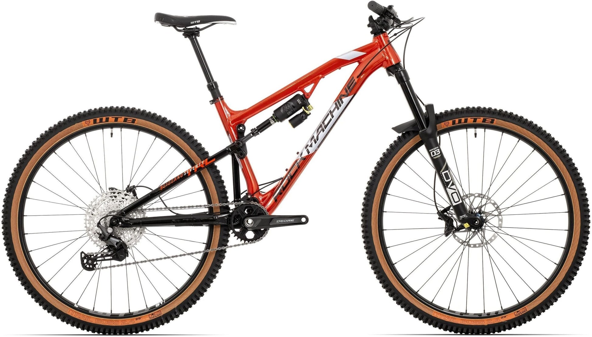bicicleta rock machine blizzard trl 70 29 29 gloss metallic orange silver black 190 l