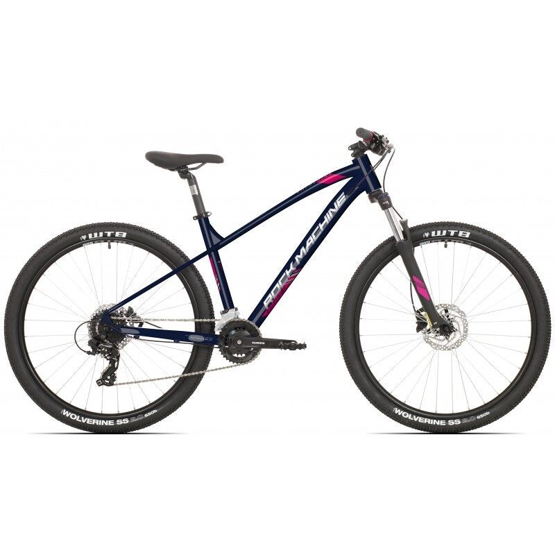 bicicleta rock machine catherine 70 27 275 gloss metallic navy silver pink 150 s