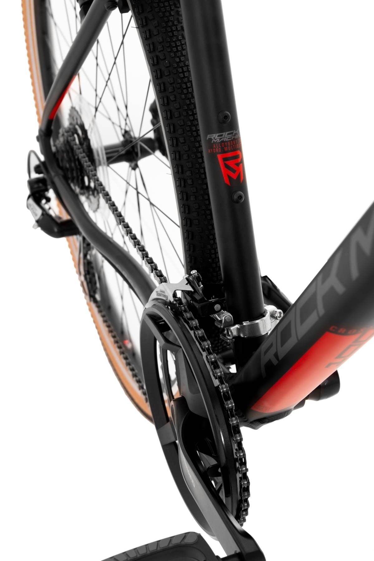 bicicleta rock machine crossride 100 29 matte black dark grey brick red 180 m 2
