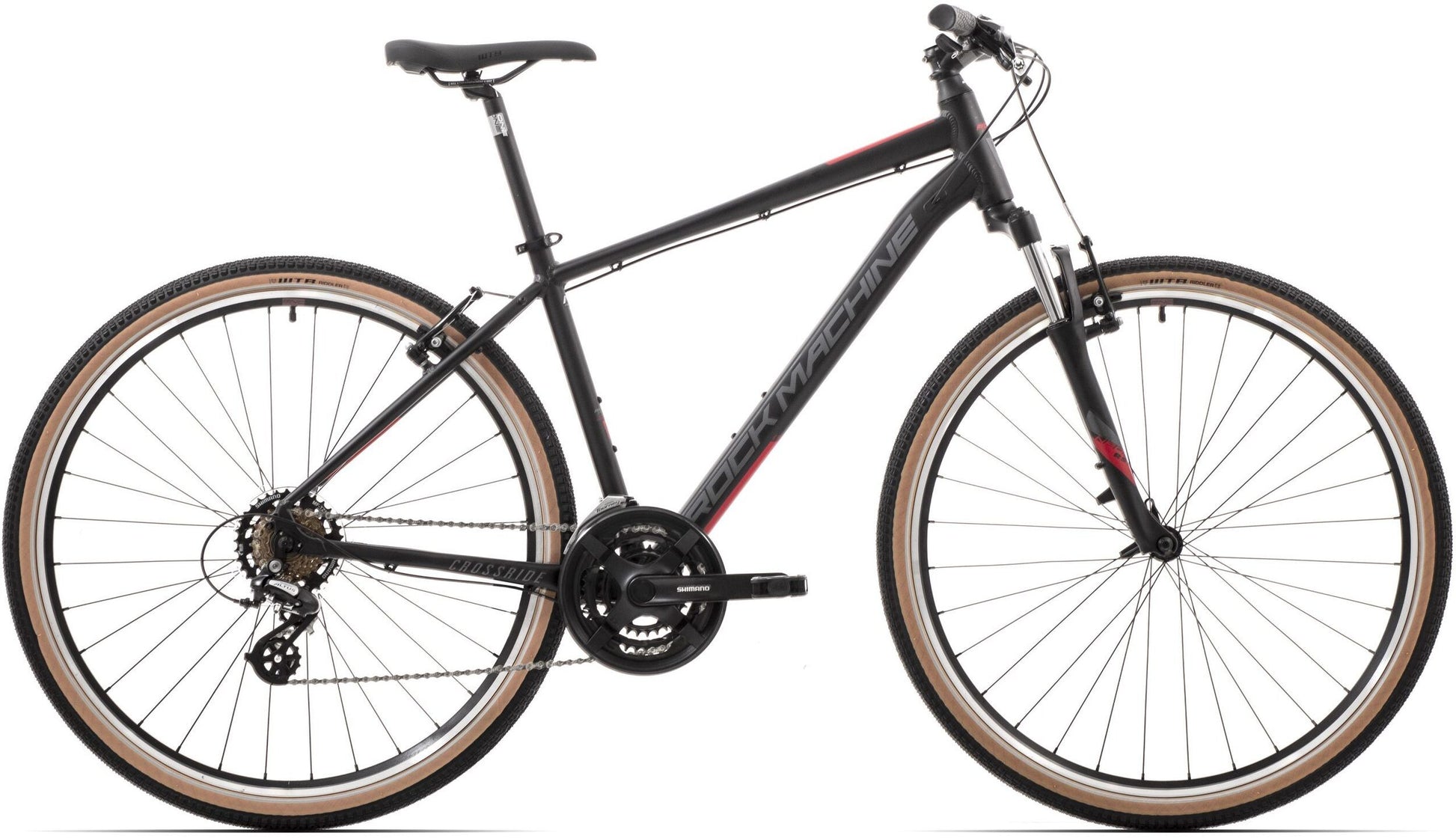 bicicleta rock machine crossride 100 29 matte black grey red 180 m 6 scaled