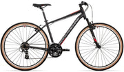 bicicleta rock machine crossride 100 29 matte black grey red 220 xl