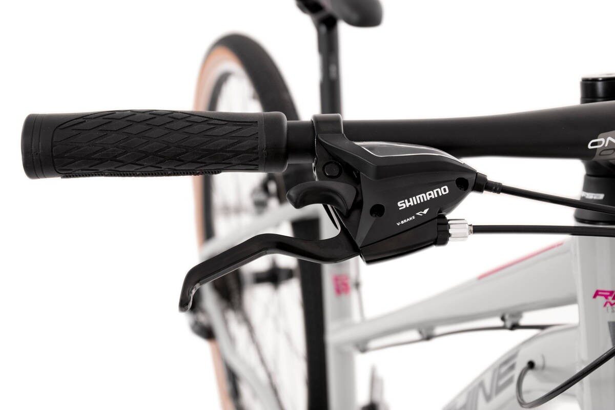 bicicleta rock machine crossride 100 lady 29 gloss grey grey crimson 170 m 5